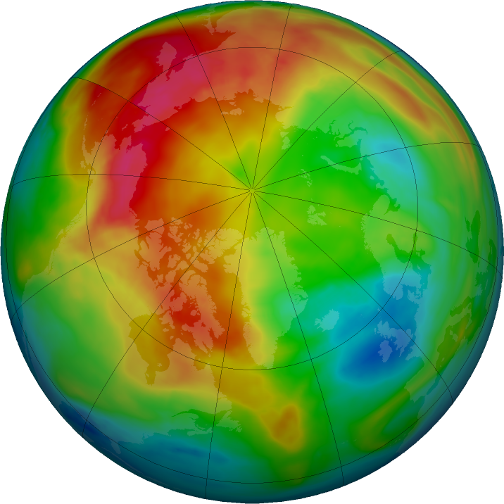 Arctic ozone map for 10 February 2023